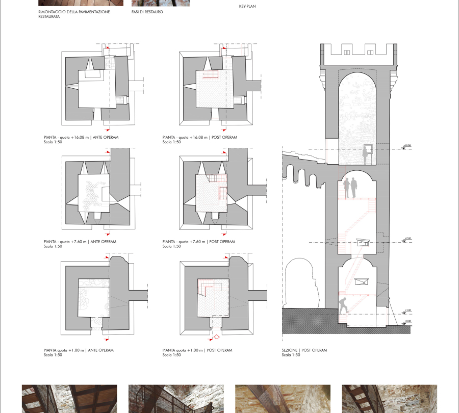 Torre e camminamento del Soccorso del complesso della Rocca del Brunelleschi