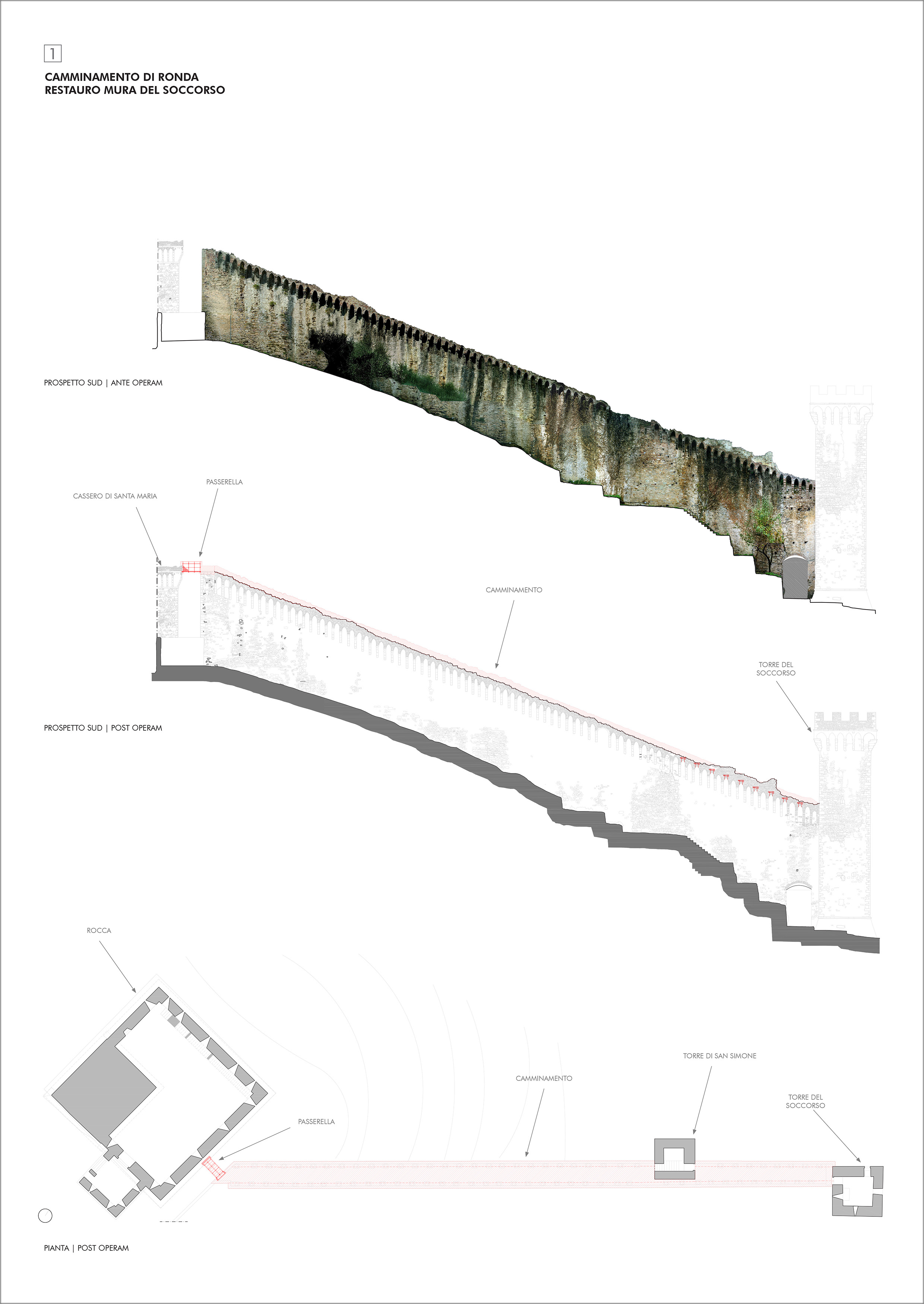 Torre e camminamento del Soccorso del complesso della Rocca del Brunelleschi