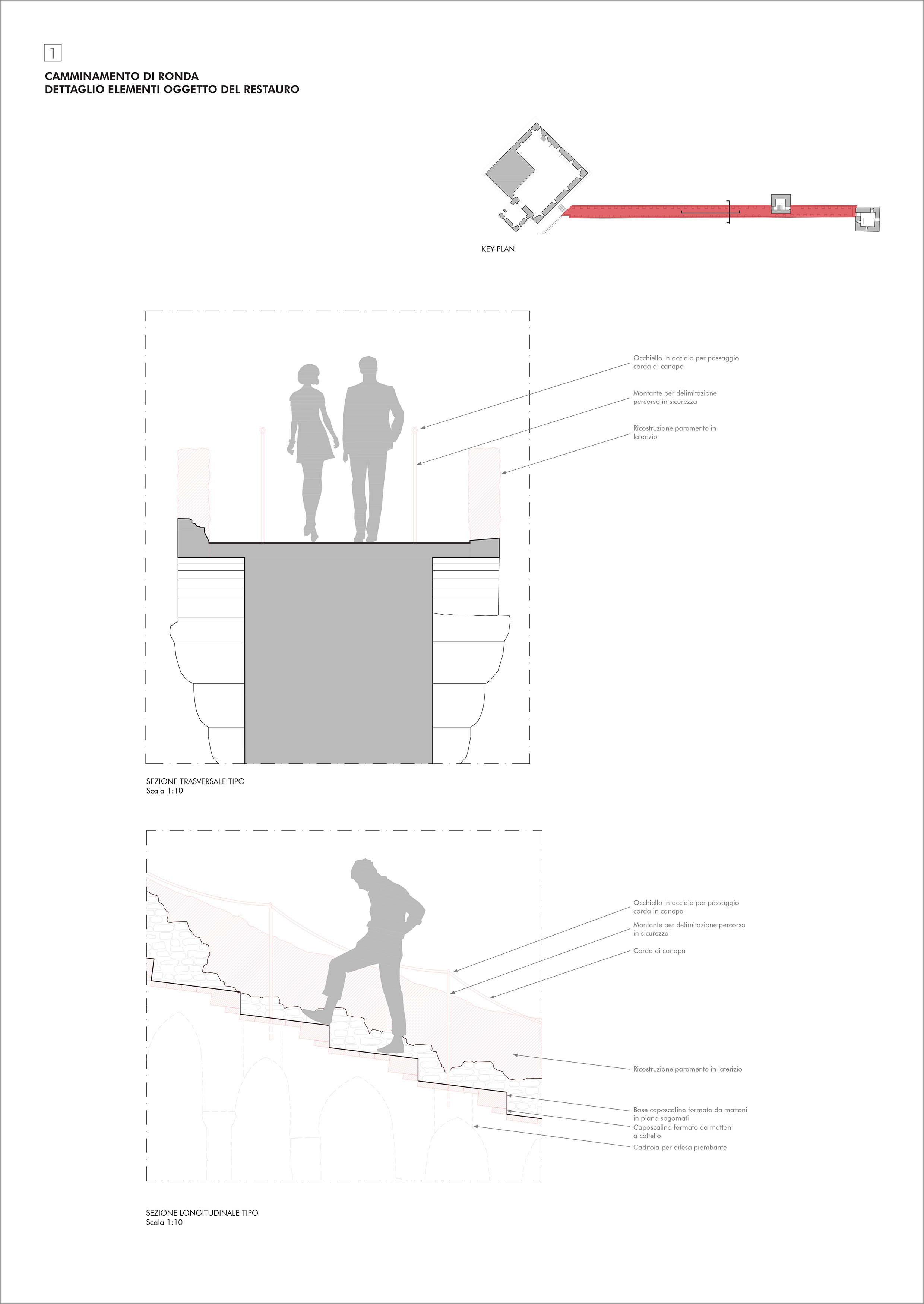Torre e camminamento del Soccorso del complesso della Rocca del Brunelleschi