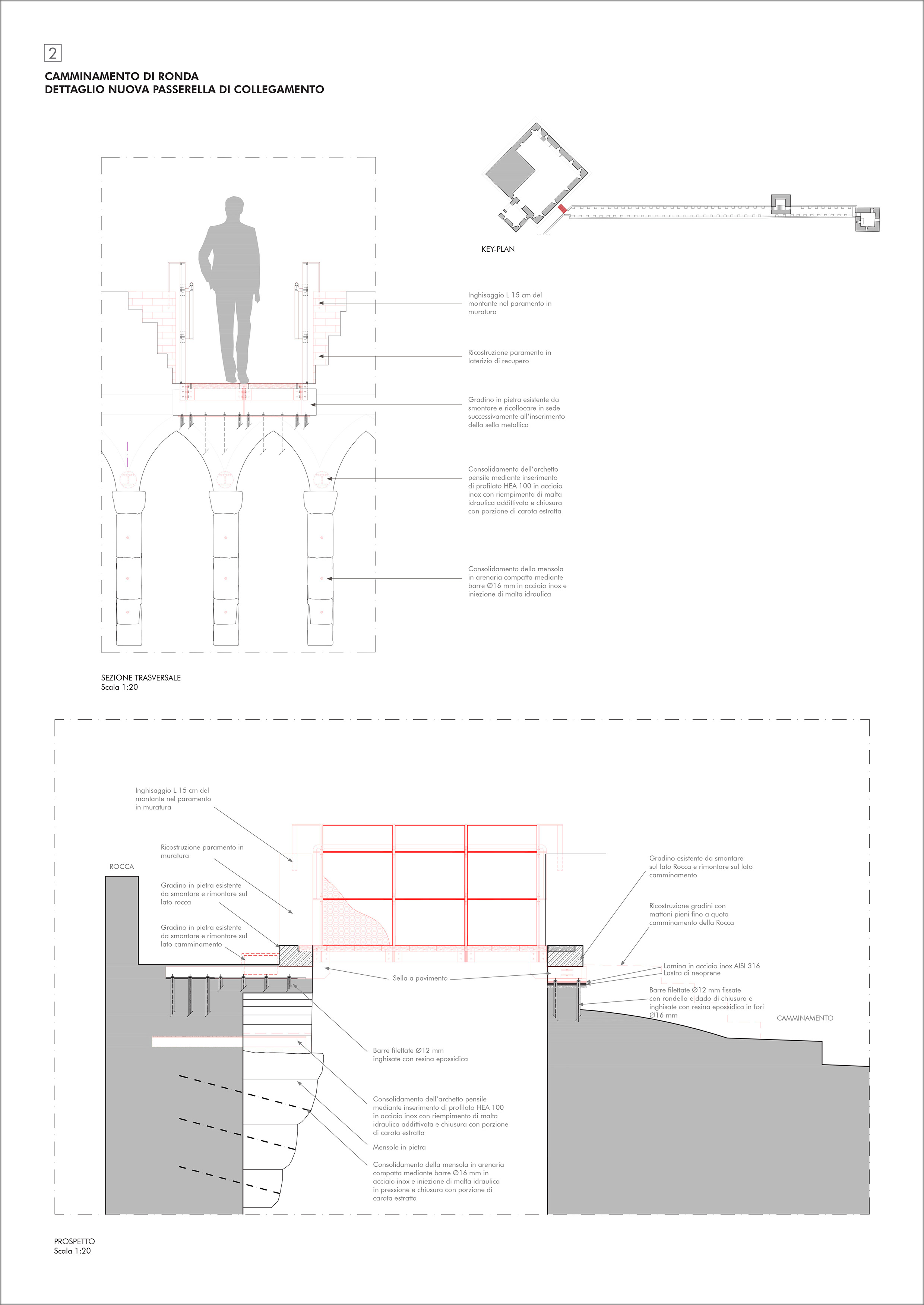 Torre e camminamento del Soccorso del complesso della Rocca del Brunelleschi